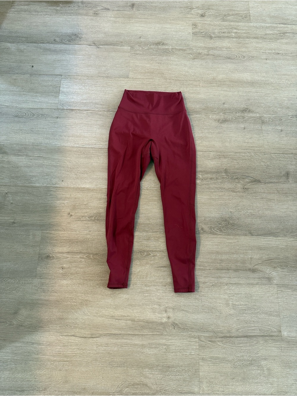 BuffBunny Women's High-Waist Leggings in Burgundy
